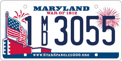 MD license plate 1MD3055