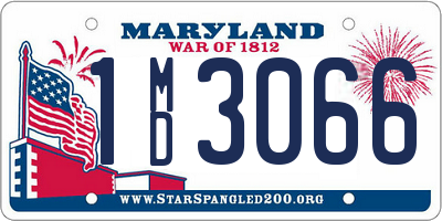 MD license plate 1MD3066