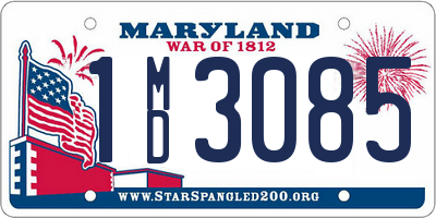 MD license plate 1MD3085