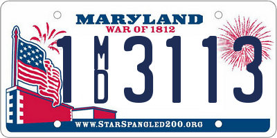 MD license plate 1MD3113