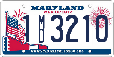 MD license plate 1MD3210