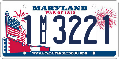 MD license plate 1MD3221