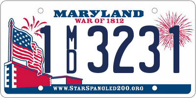 MD license plate 1MD3231