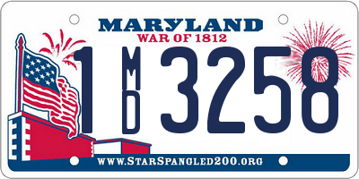 MD license plate 1MD3258