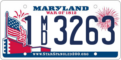 MD license plate 1MD3263