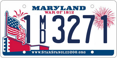 MD license plate 1MD3271