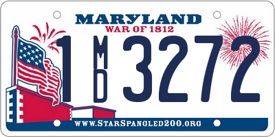 MD license plate 1MD3272