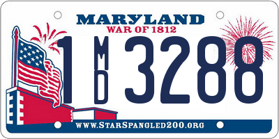 MD license plate 1MD3288