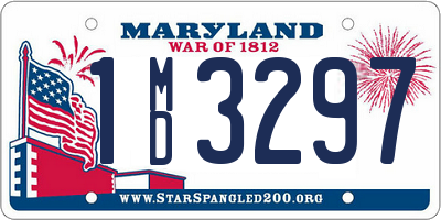 MD license plate 1MD3297