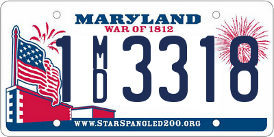 MD license plate 1MD3318