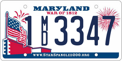 MD license plate 1MD3347
