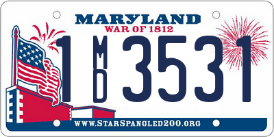 MD license plate 1MD3531