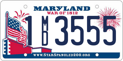 MD license plate 1MD3555