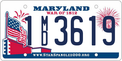 MD license plate 1MD3619