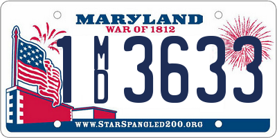 MD license plate 1MD3633