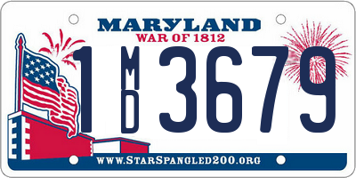 MD license plate 1MD3679