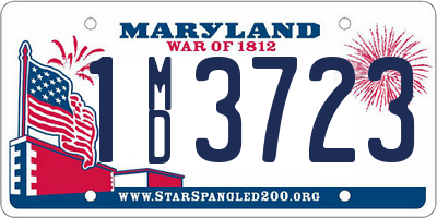 MD license plate 1MD3723