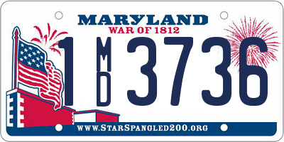 MD license plate 1MD3736