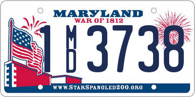MD license plate 1MD3738