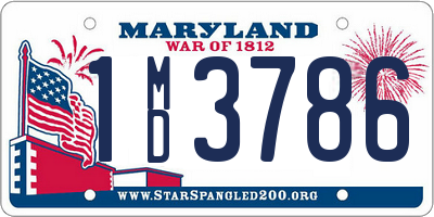 MD license plate 1MD3786