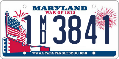 MD license plate 1MD3841