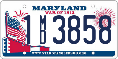 MD license plate 1MD3858