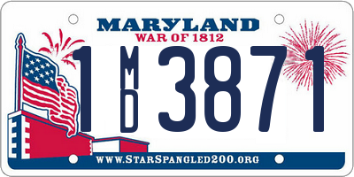 MD license plate 1MD3871