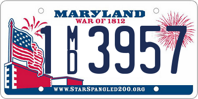 MD license plate 1MD3957