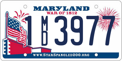 MD license plate 1MD3977
