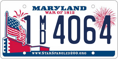 MD license plate 1MD4064