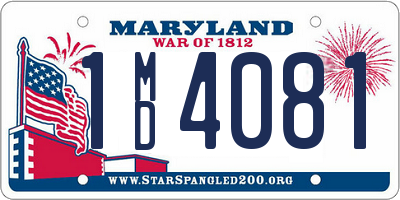 MD license plate 1MD4081