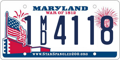 MD license plate 1MD4118