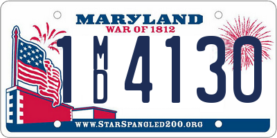 MD license plate 1MD4130
