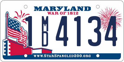 MD license plate 1MD4134