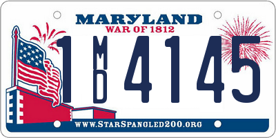 MD license plate 1MD4145