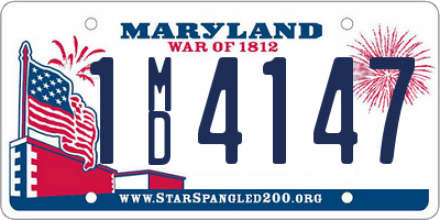 MD license plate 1MD4147