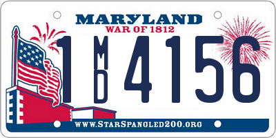 MD license plate 1MD4156