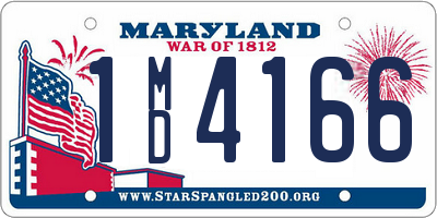 MD license plate 1MD4166