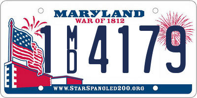 MD license plate 1MD4179