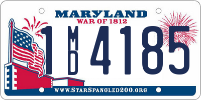 MD license plate 1MD4185