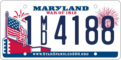 MD license plate 1MD4188