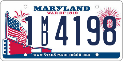 MD license plate 1MD4198