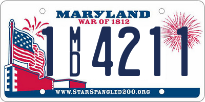 MD license plate 1MD4211