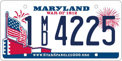 MD license plate 1MD4225