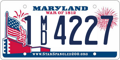 MD license plate 1MD4227