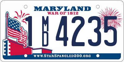 MD license plate 1MD4235