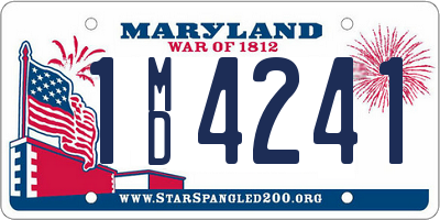 MD license plate 1MD4241