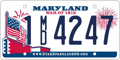 MD license plate 1MD4247