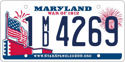 MD license plate 1MD4269