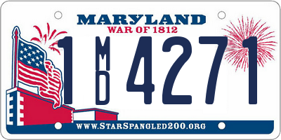 MD license plate 1MD4271